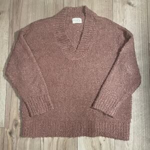 Oversized Cozy Sweater By Dress Up Boutique Womens Medium Mauve Chunky